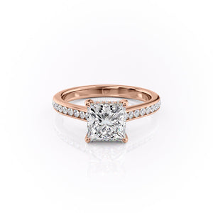 The Cameron Set With A 1 Carat Princess Moissanite