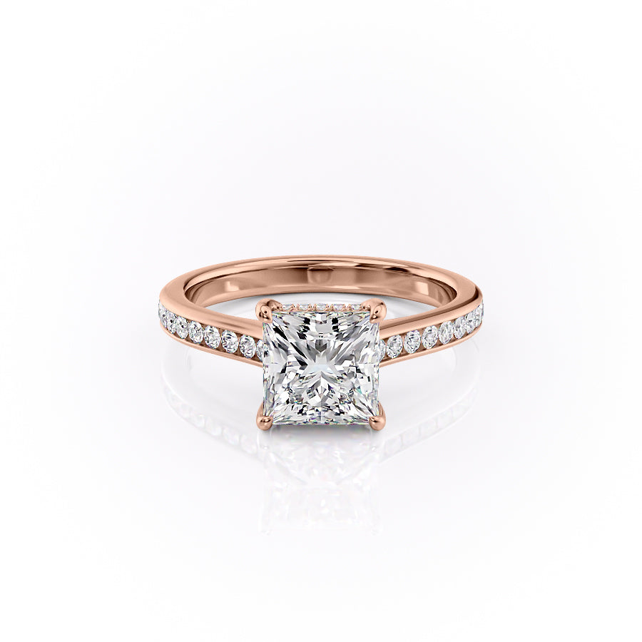 The Cameron Set With A 4.5 Carat Princess Moissanite