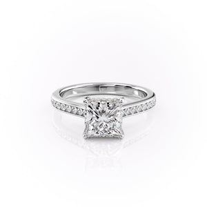 The Cameron Set With A 1 Carat Princess Moissanite