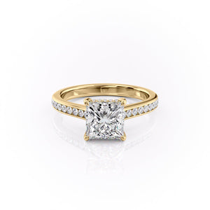 The Cameron Set With A 3 Carat Princess Moissanite