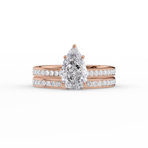 The Cameron Set With A 5 Carat Pear Moissanite