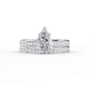 The Cameron Set With A 5 Carat Pear Moissanite