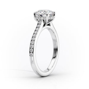 The Cameron Set With A 4.5 Carat Pear Moissanite