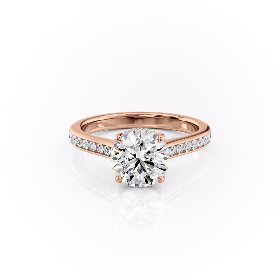 The Cameron Set With A 4.5 Carat Round Moissanite
