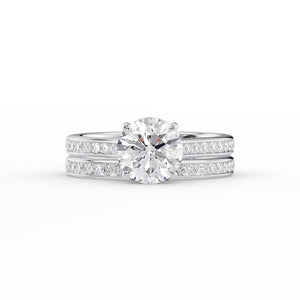 The Cameron Set With A 5 Carat Round Moissanite