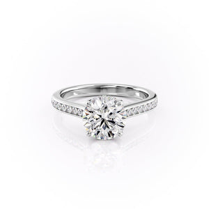 The Cameron Set With A 2 Carat Round Lab Diamond