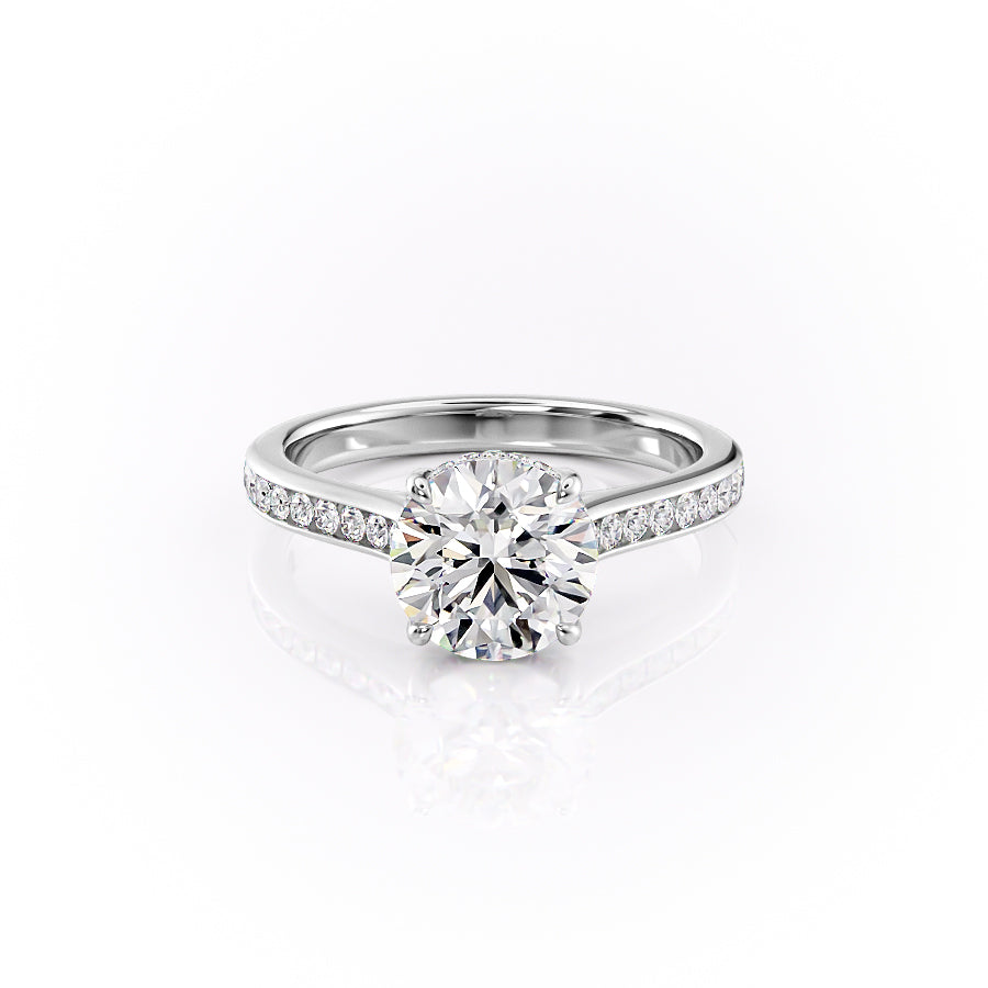 The Cameron Set With A 3 Carat Round Lab Diamond