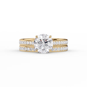 The Cameron Set With A 3.5 Carat Round Moissanite