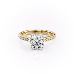 The Cameron Set With A 2.5 Carat Round Moissanite