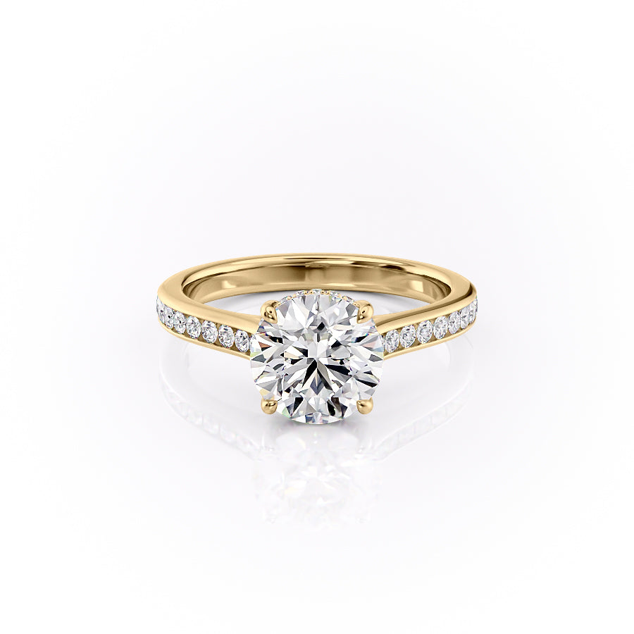 The Cameron Set With A 2 Carat Round Lab Diamond