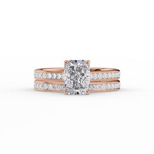 The Cameron Set With A 2 Carat Radiant Lab Diamond