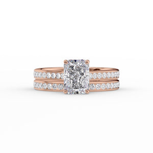 The Cameron Set With A 3 Carat Radiant Moissanite