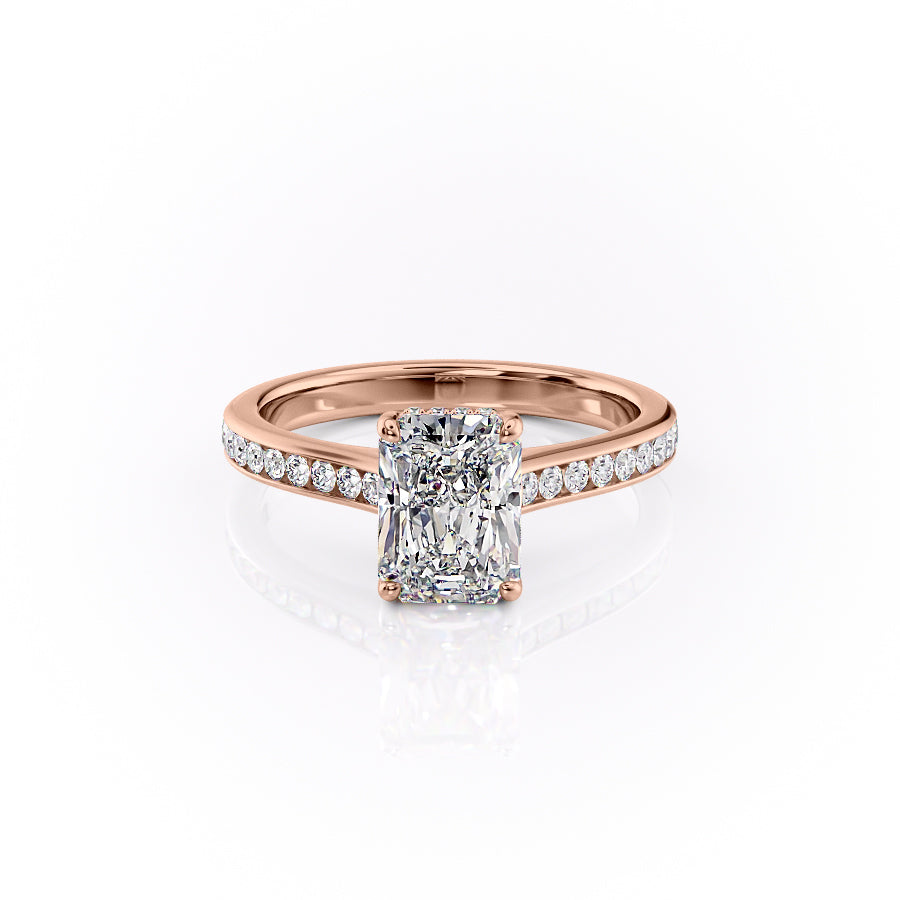 The Cameron Set With A 3.5 Carat Radiant Moissanite