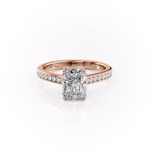 The Cameron Set With A 1 Carat Radiant Lab Diamond
