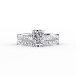 The Cameron Set With A 1 Carat Radiant Lab Diamond