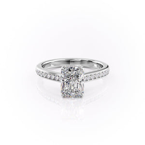 The Cameron Set With A 2.5 Carat Radiant Lab Diamond
