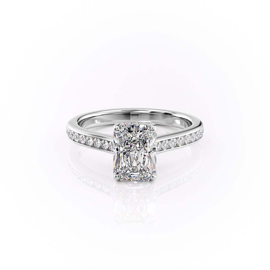 The Cameron Set With A 3 Carat Radiant Lab Diamond