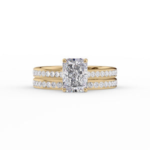 The Cameron Set With A 2 Carat Radiant Lab Diamond