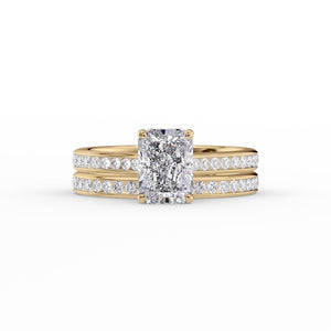 The Cameron Set With A 5 Carat Radiant Moissanite