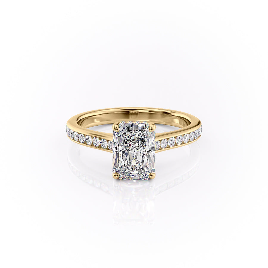 The Cameron Set With A 2.5 Carat Radiant Lab Diamond