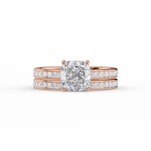 The Marilyn Set With A 2.5 Carat Cushion Lab Diamond