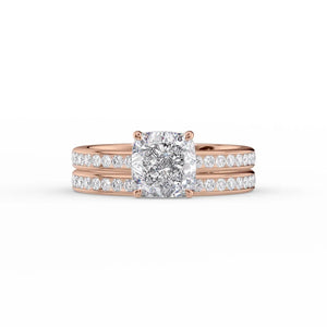 The Marilyn Set With A 5 Carat Cushion Moissanite