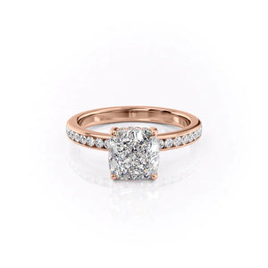 The Marilyn Set With A 3 Carat Cushion Moissanite