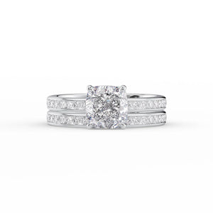 The Marilyn Set With A 2 Carat Cushion Lab Diamond