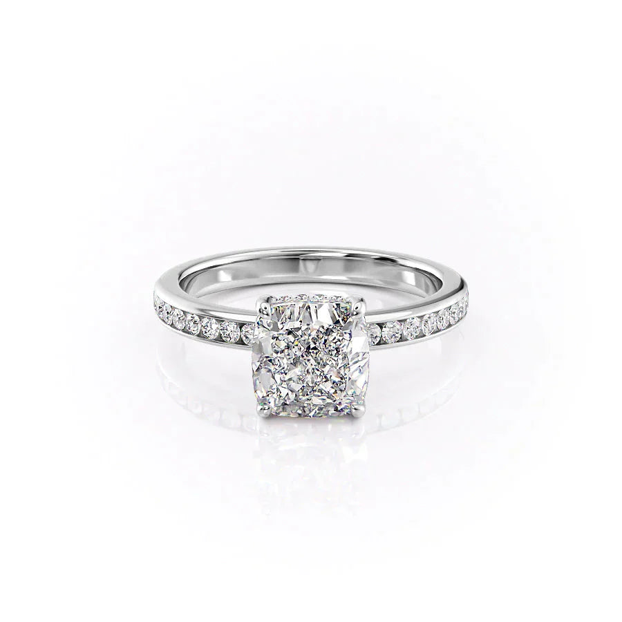 The Marilyn Set With A 2 Carat Cushion Lab Diamond