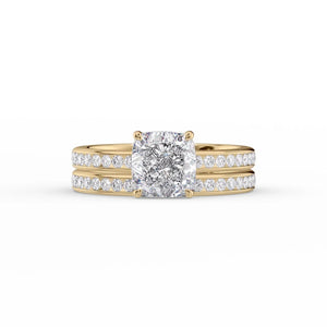 The Marilyn Set With A 1 Carat Cushion Lab Diamond
