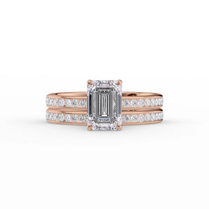 The Marilyn Set With A 1 Carat Emerald Lab Diamond