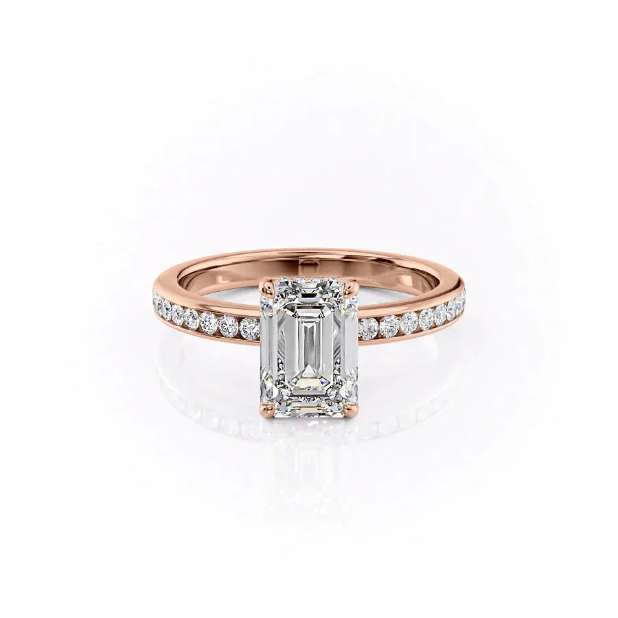 The Marilyn Set With A 3 Carat Emerald Lab Diamond
