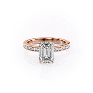 The Marilyn Set With A 3 Carat Emerald Lab Diamond