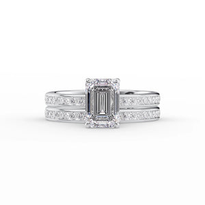 The Marilyn Set With A 3 Carat Emerald Lab Diamond