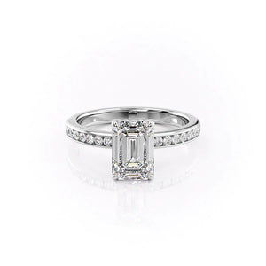 The Marilyn Set With A 4 Carat Emerald Moissanite