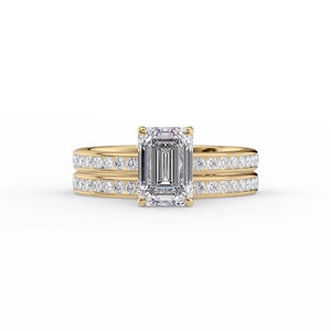 The Marilyn Set With A 2 Carat Emerald Lab Diamond
