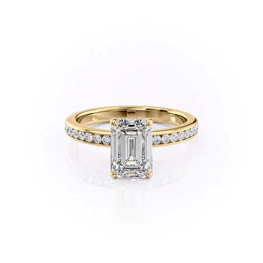 The Marilyn Set With A 1.5 Carat Emerald Moissanite