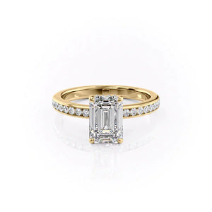 The Marilyn Set With A 3 Carat Emerald Lab Diamond