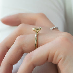 The Marilyn Set With A 2 Carat Emerald Lab Diamond