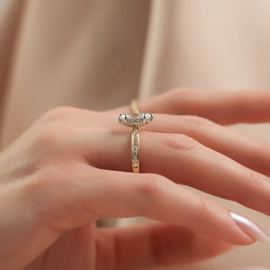 The Marilyn Set With A 2 Carat Marquise Lab Diamond
