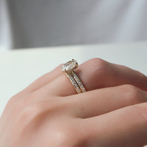 The Marilyn Set With A 2 Carat Oval Lab Diamond