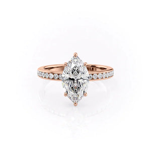 The Marilyn Set With A 1 Carat Marquise Lab Diamond