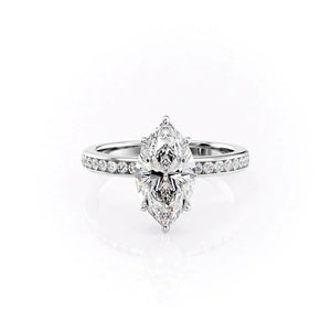 The Marilyn Set With A 1 Carat Marquise Lab Diamond