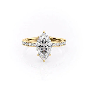 The Marilyn Set With A 2.5 Carat Marquise Lab Diamond