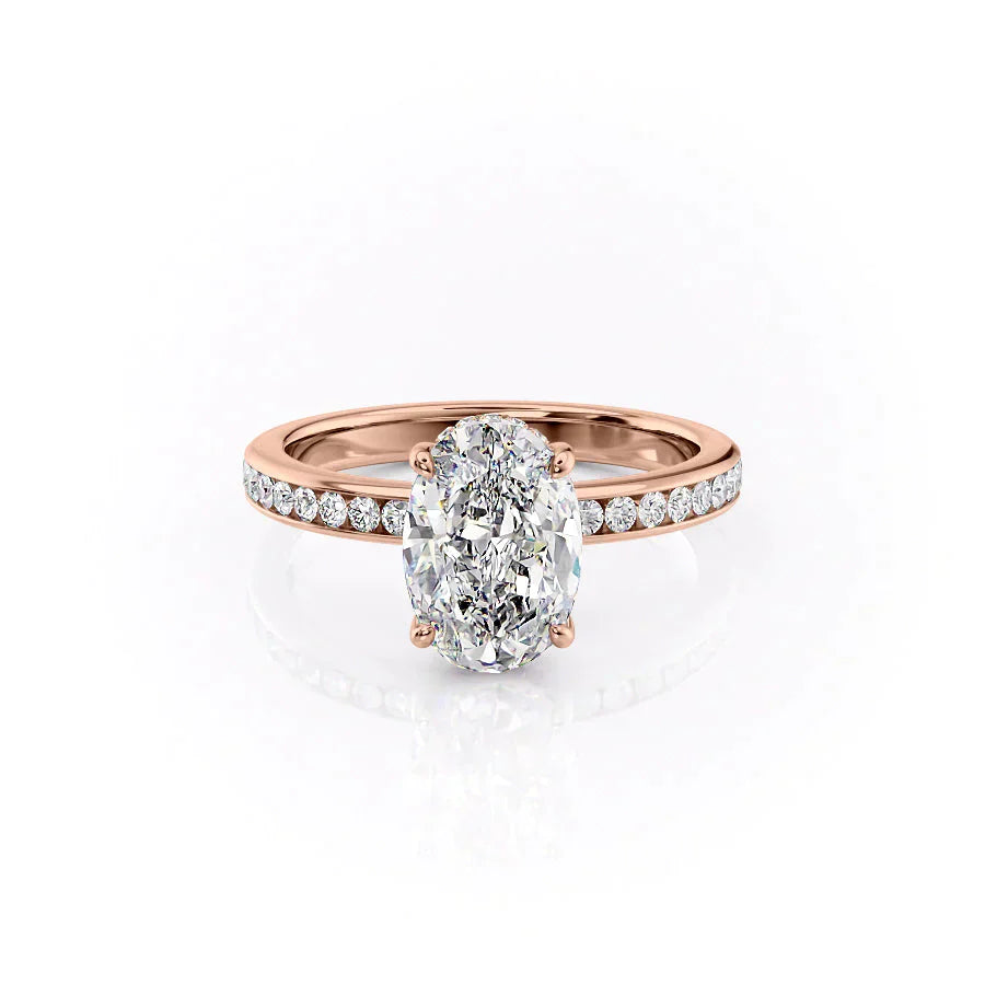 The Marilyn Set With A 1 Carat Oval Moissanite