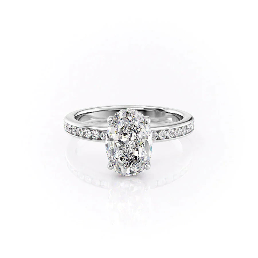 The Marilyn Set With A 2 Carat Oval Lab Diamond