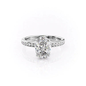 The Marilyn Set With A 1 Carat Oval Moissanite