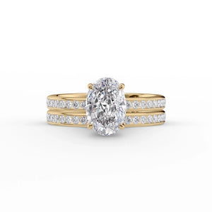 The Marilyn Set With A 1.5 Carat Oval Lab Diamond
