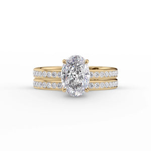 The Marilyn Set With A 2 Carat Oval Lab Diamond