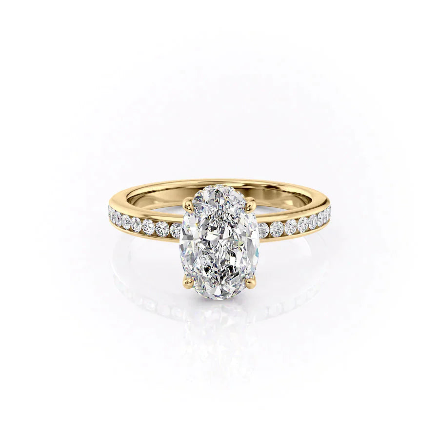 The Marilyn Set With A 3 Carat Oval Lab Diamond